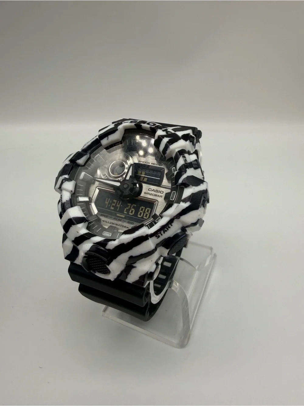 Casio G-Shock GA-700SK Custom B&W Art Watch